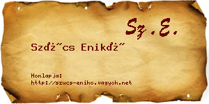 Szűcs Enikő névjegykártya