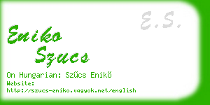 eniko szucs business card